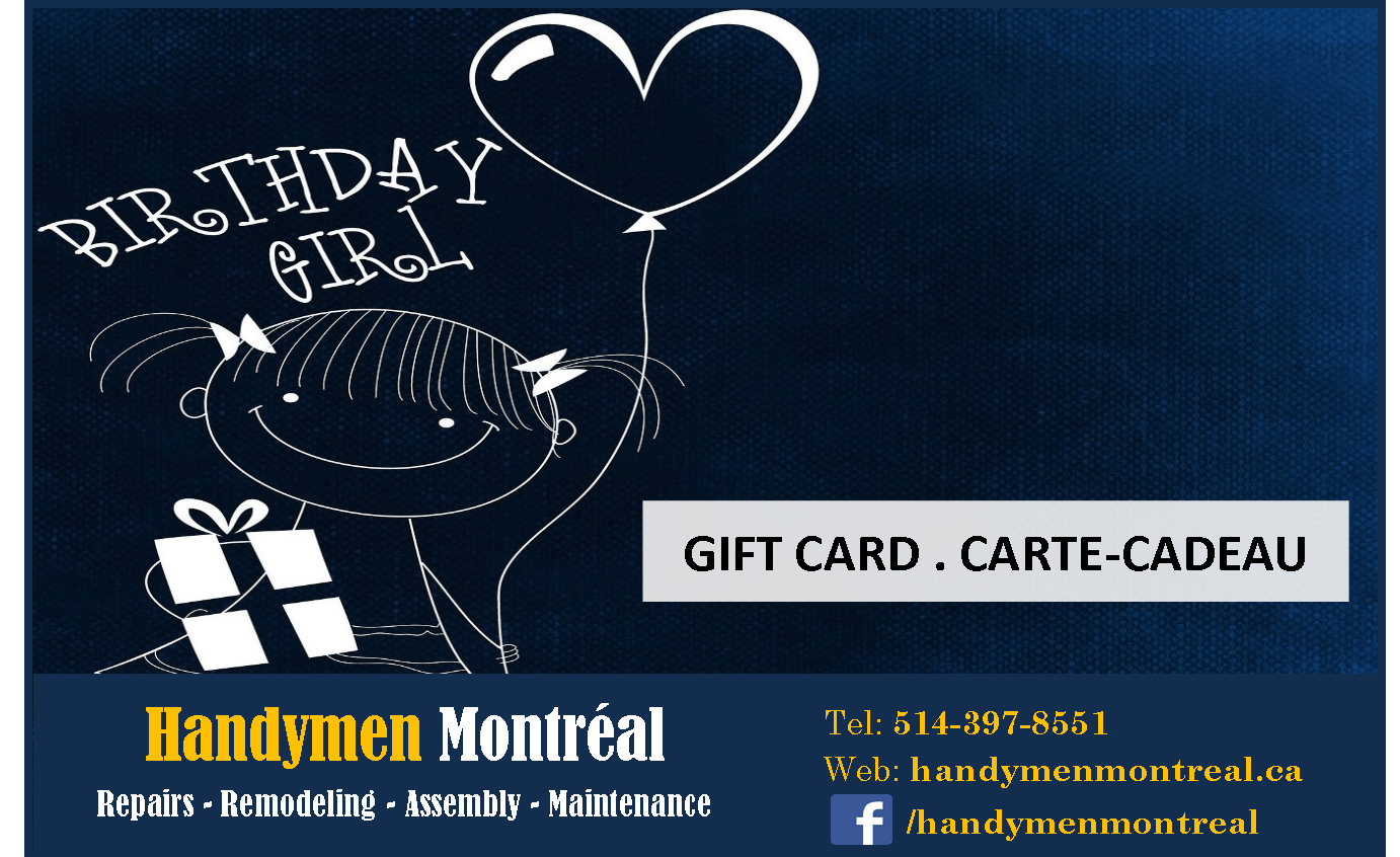 Handymen Montréal Handyman Services Gift Card